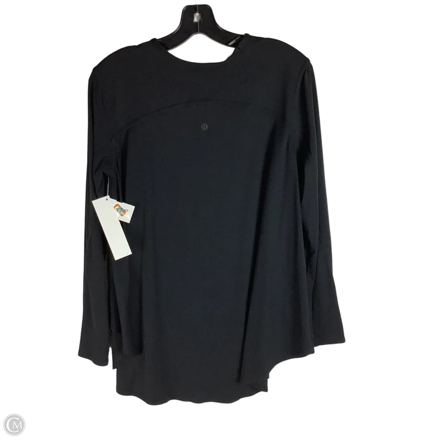 Athletic Top Long Sleeve By Lululemon In Black, Size: Estimated L