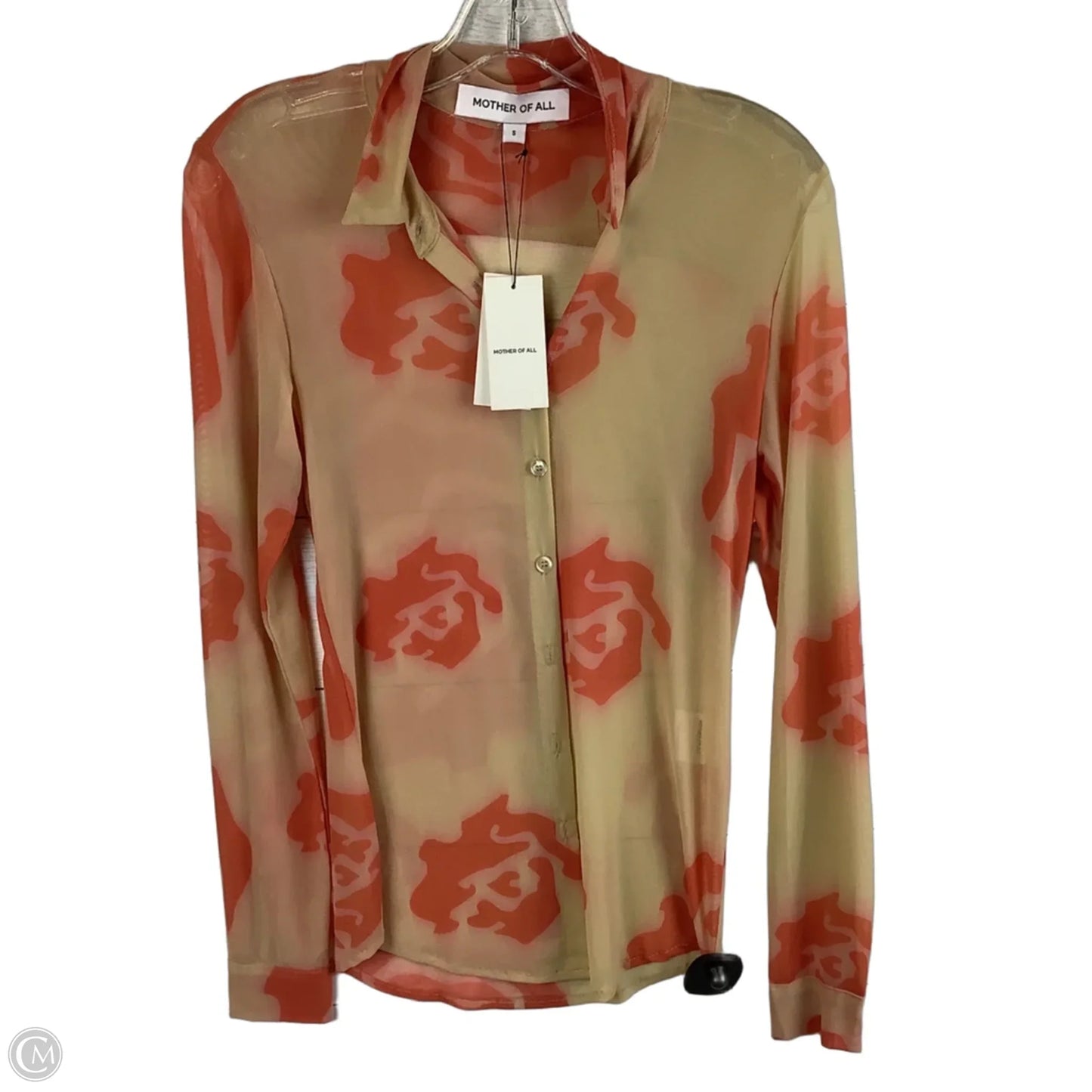 Top Long Sleeve By Mother of All In Orange, Size: S