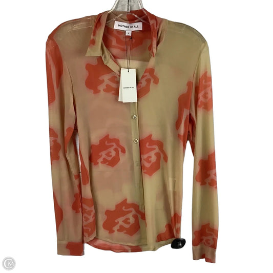 Top Long Sleeve By Mother of All In Orange, Size: S