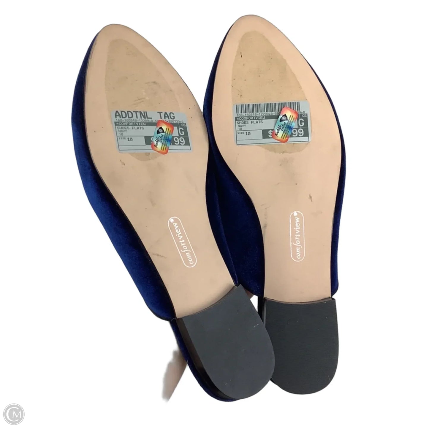 Shoes Flats By Comfortview In Navy, Size: 10