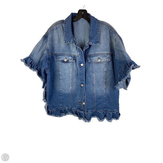 Jacket Denim By Clothes Mentor In Blue Denim, Size: 2x