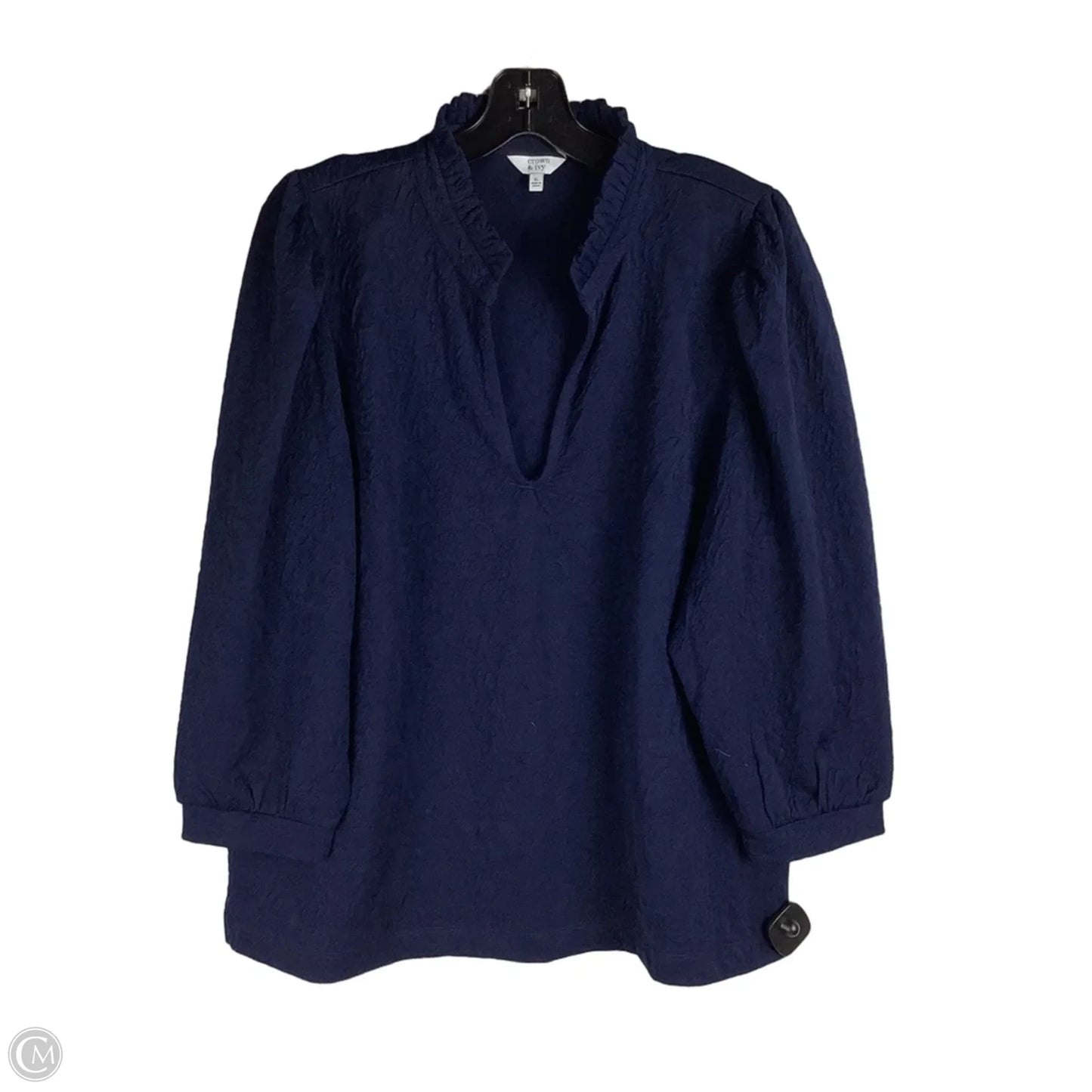 Top Short Sleeve By Crown And Ivy In Navy, Size: Xl