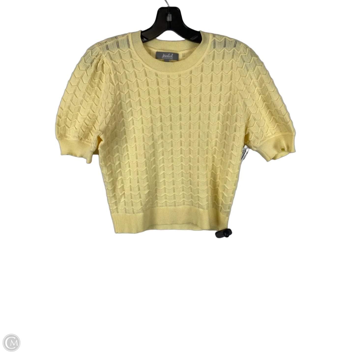 Top Short Sleeve By Marled In Yellow, Size: S