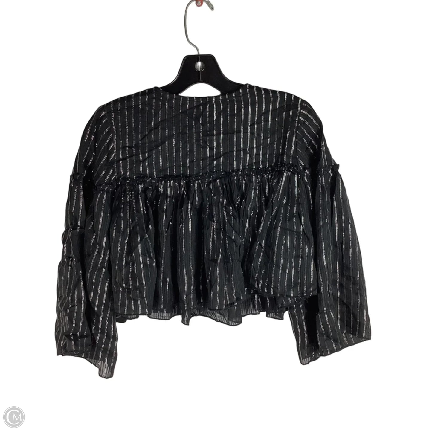 Top Long Sleeve By Clothes Mentor In Black, Size: M
