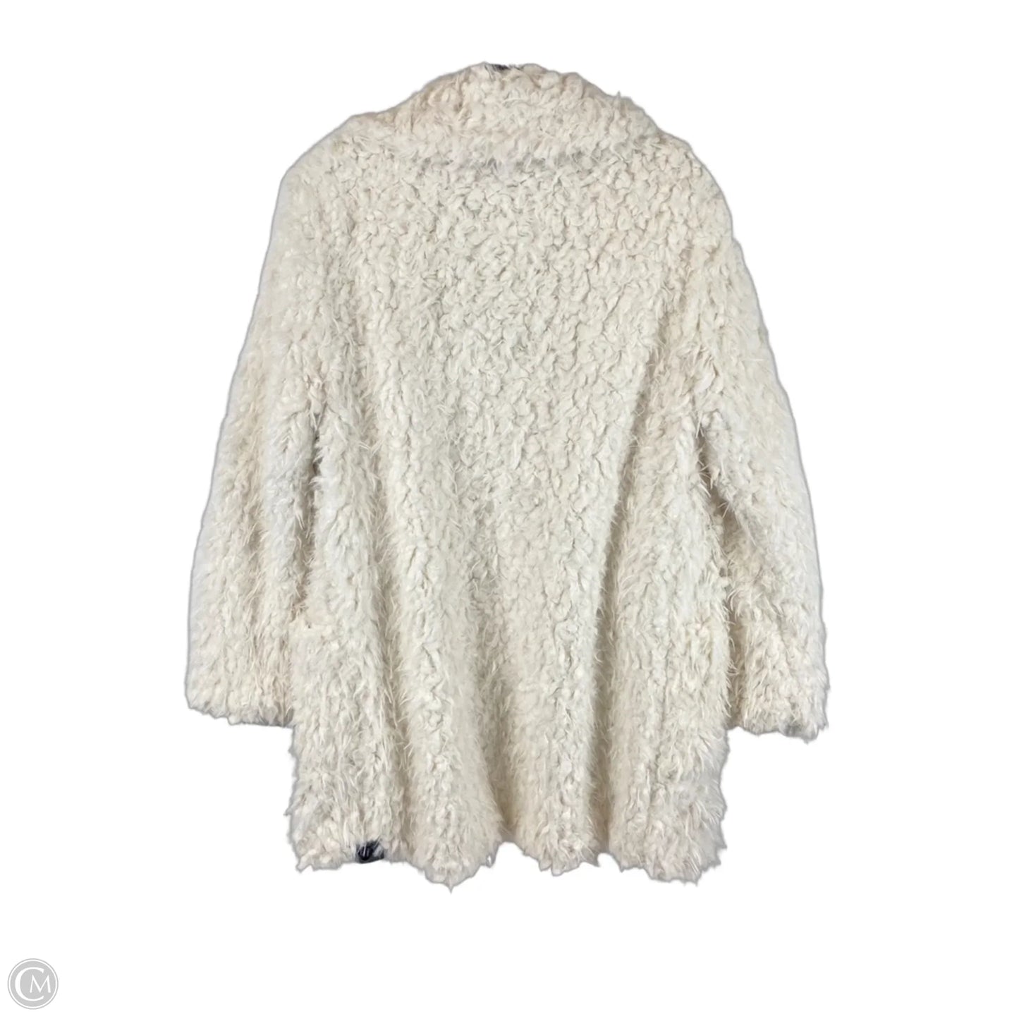 Jacket Faux Fur & Sherpa By Clothes Mentor In White, Size: S