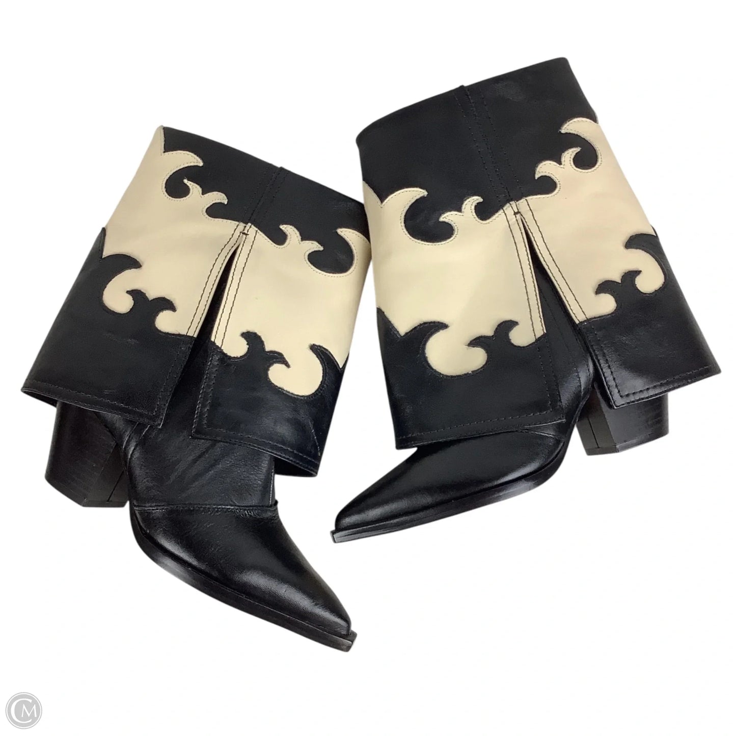 Boots Western By Cmc In Black & Tan, Size: 5