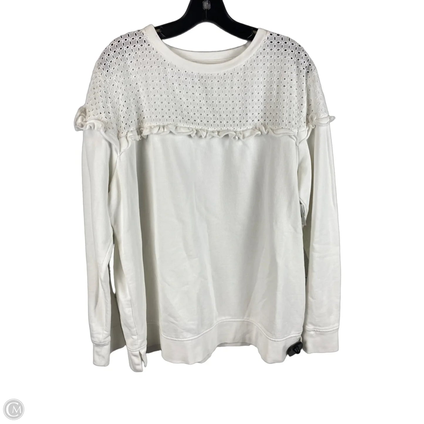 Top Long Sleeve Basic By Crown And Ivy In White, Size: 2x
