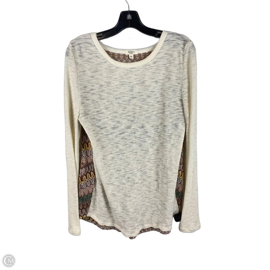Top Long Sleeve By Dylan In Cream, Size: M