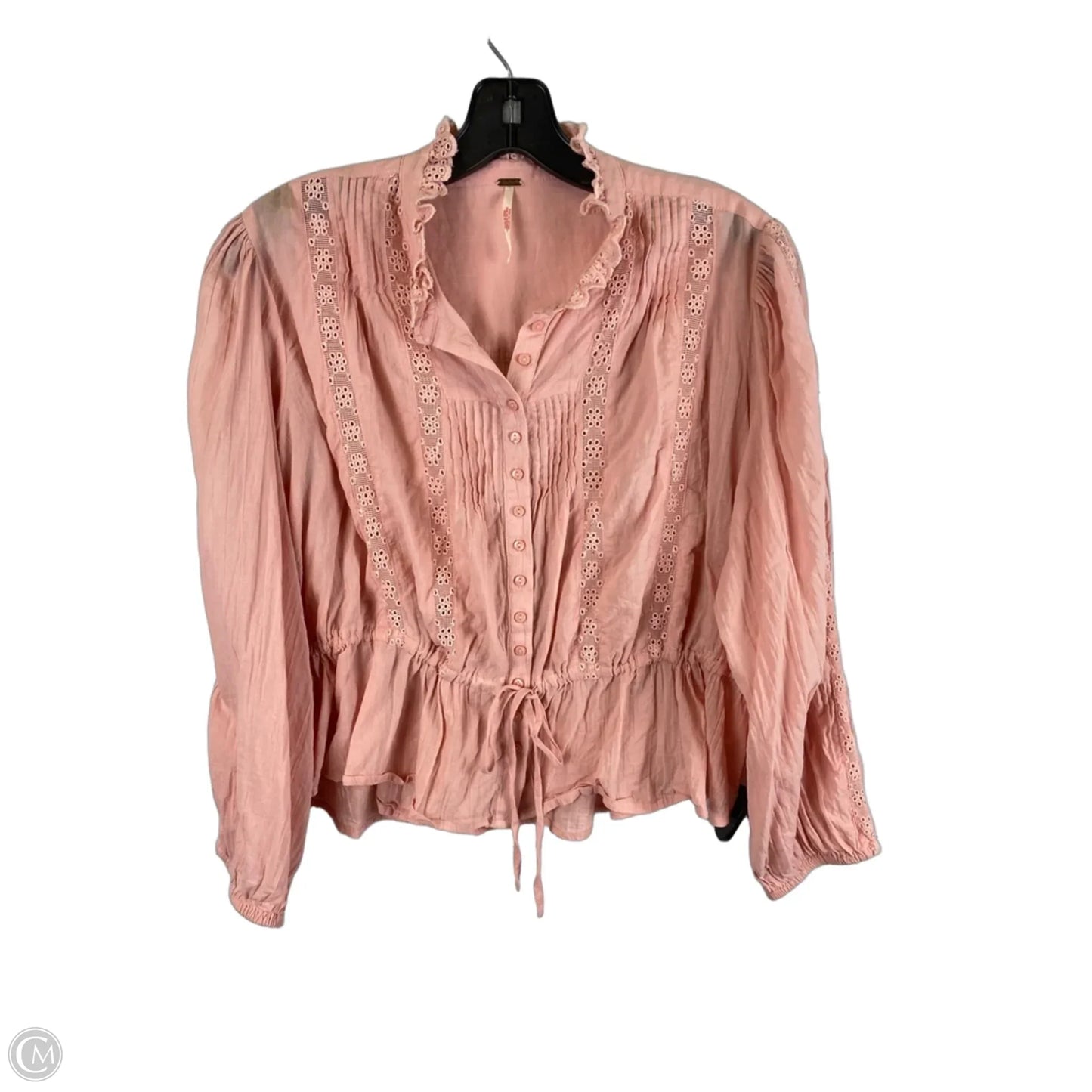 Top Long Sleeve By Free People In Pink, Size: Xs