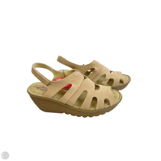 Sandals Heels Block By Skechers In Beige, Size: 10