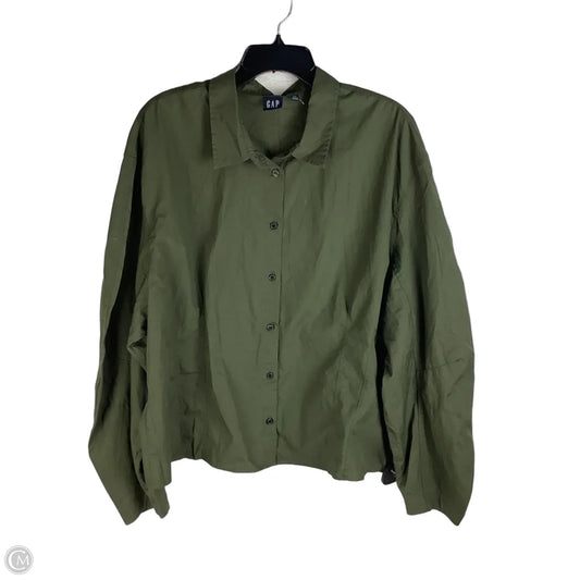 Top Long Sleeve By Gap In Green, Size: Xxl TALL