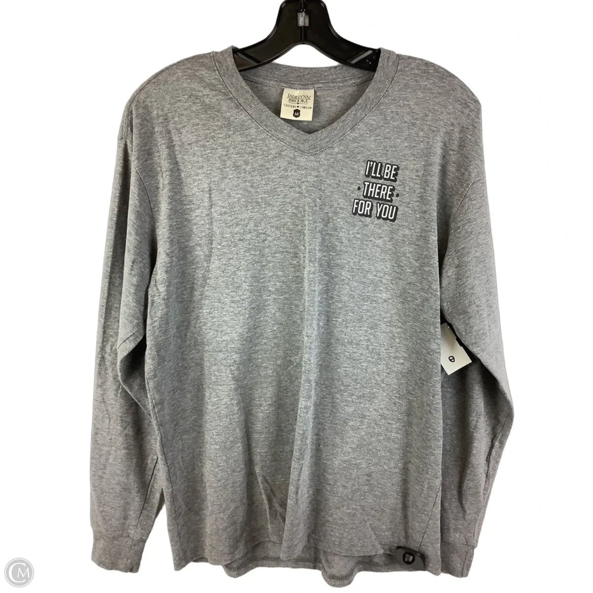 Top Long Sleeve Basic By Clothes Mentor In Grey, Size: M