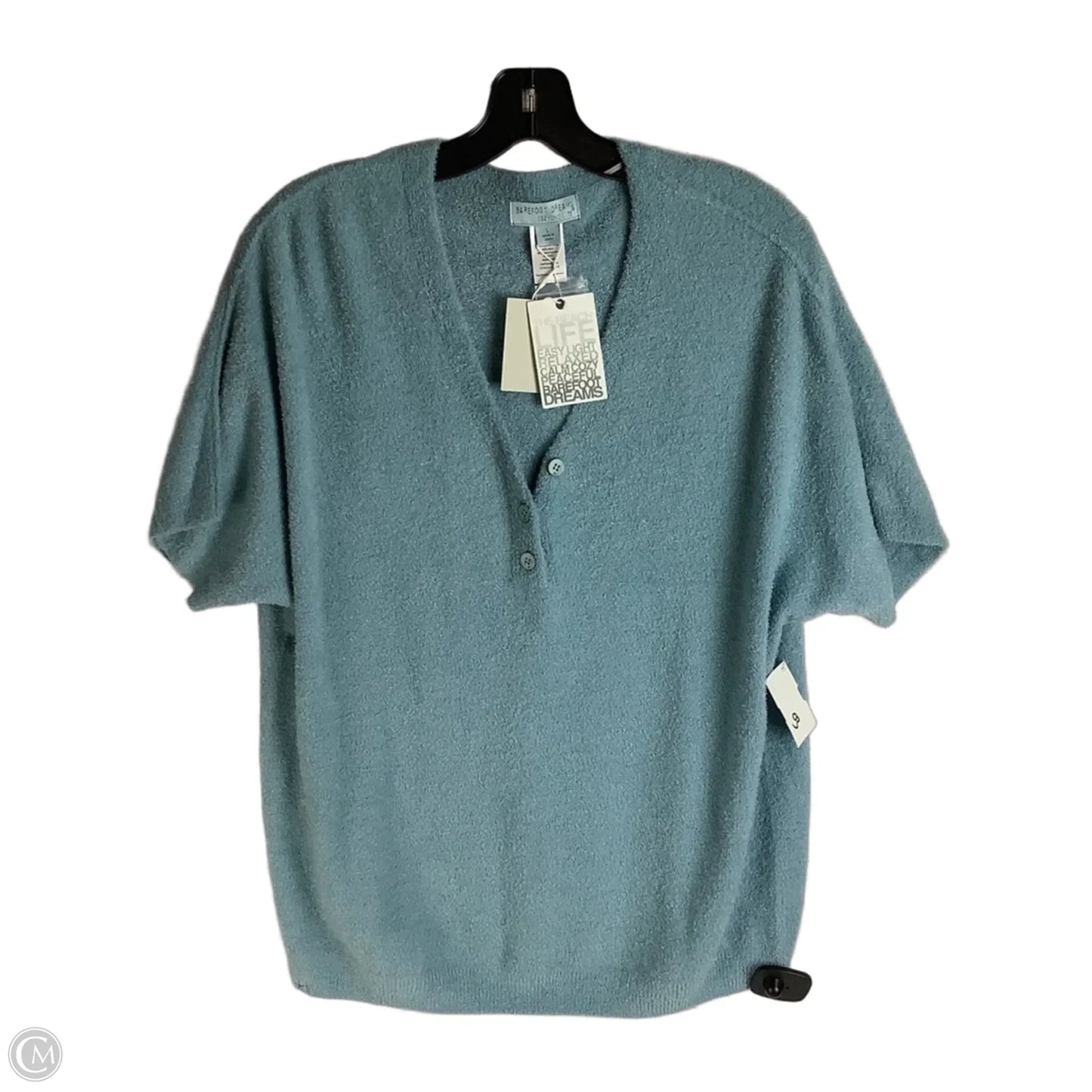 Top Short Sleeve By Barefoot Dreams In Blue, Size: L