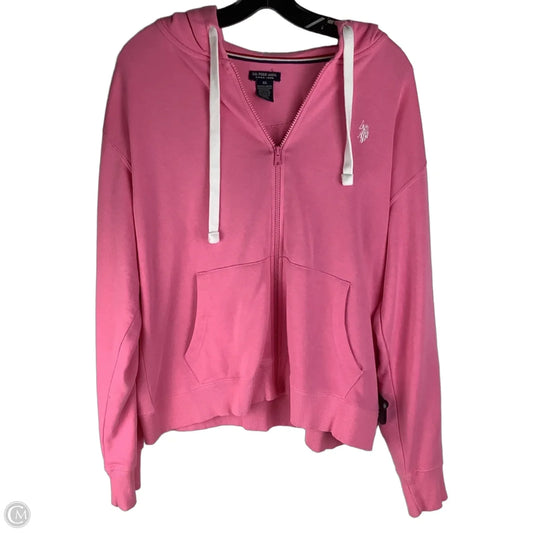 Sweatshirt Hoodie By Us Polo Assoc In Pink, Size: Xl
