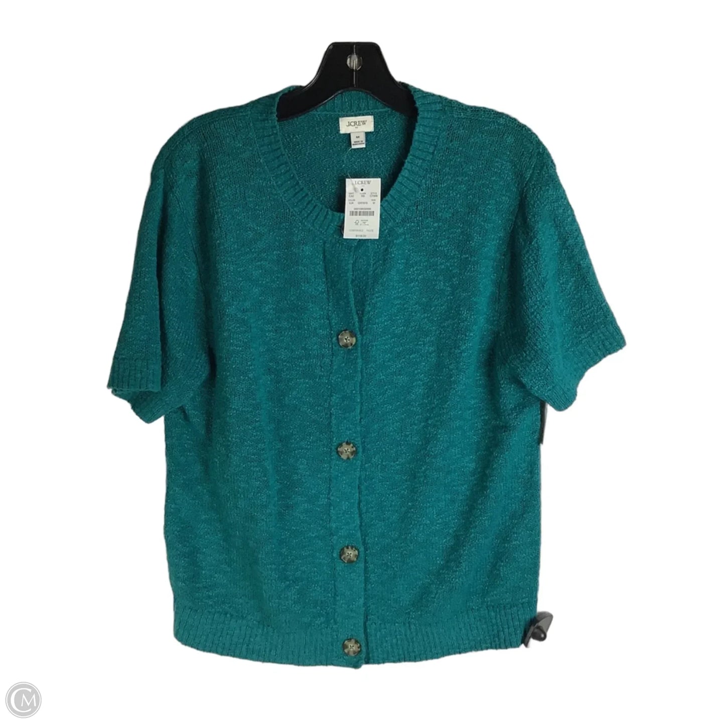Sweater Short Sleeve By J. Crew In Green, Size: M
