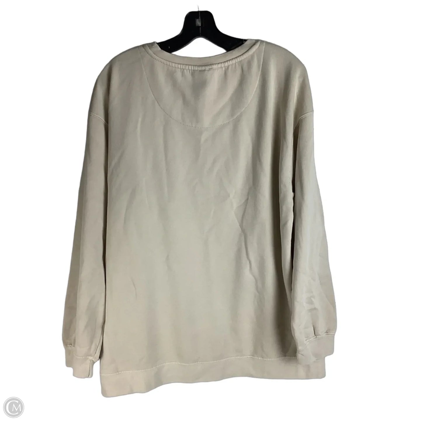 Sweatshirt Collar By Ocean Drive In Beige, Size: Xl