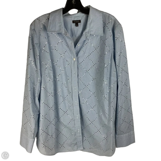 Top Long Sleeve By Talbots In Blue, Size: L