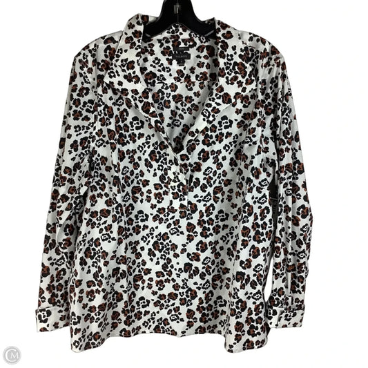 Top Long Sleeve By Talbots In Animal Print, Size: Xl