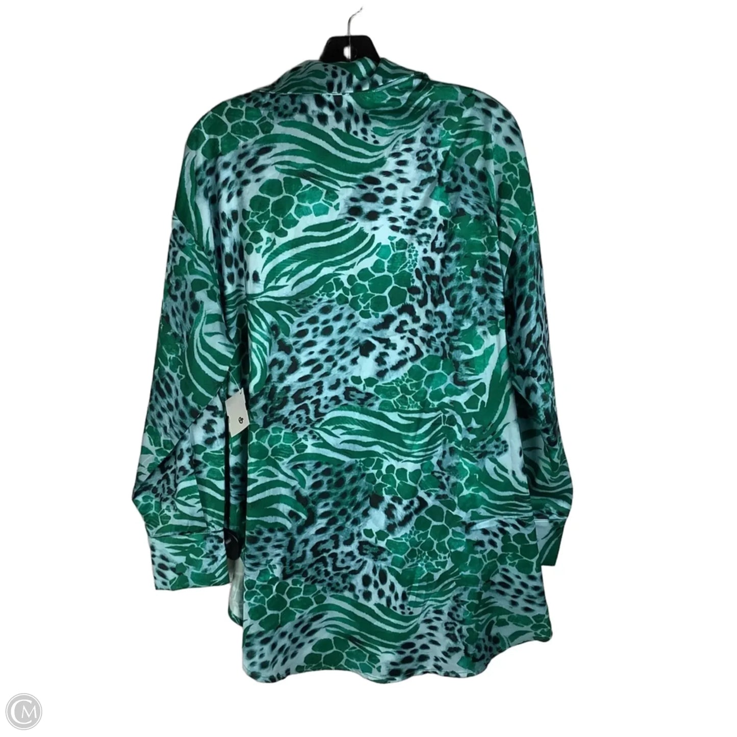 Top Long Sleeve By Entro In Green, Size: L