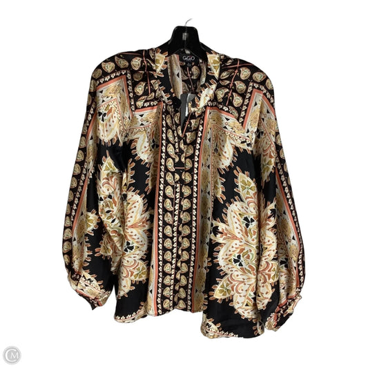 Top Long Sleeve By Gigio In Multi-colored, Size: L