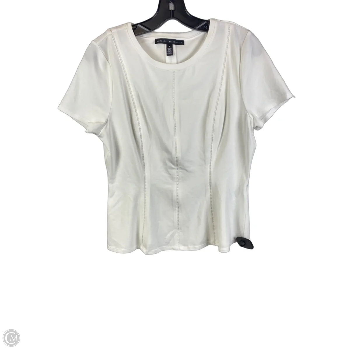 Top Short Sleeve Basic By White House Black Market In White, Size: M