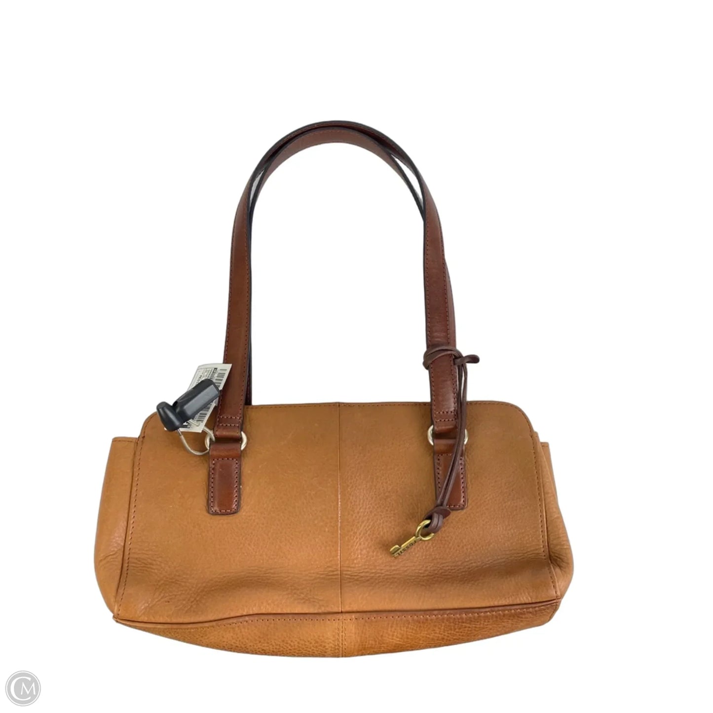 Handbag Leather By Fossil, Size: Medium