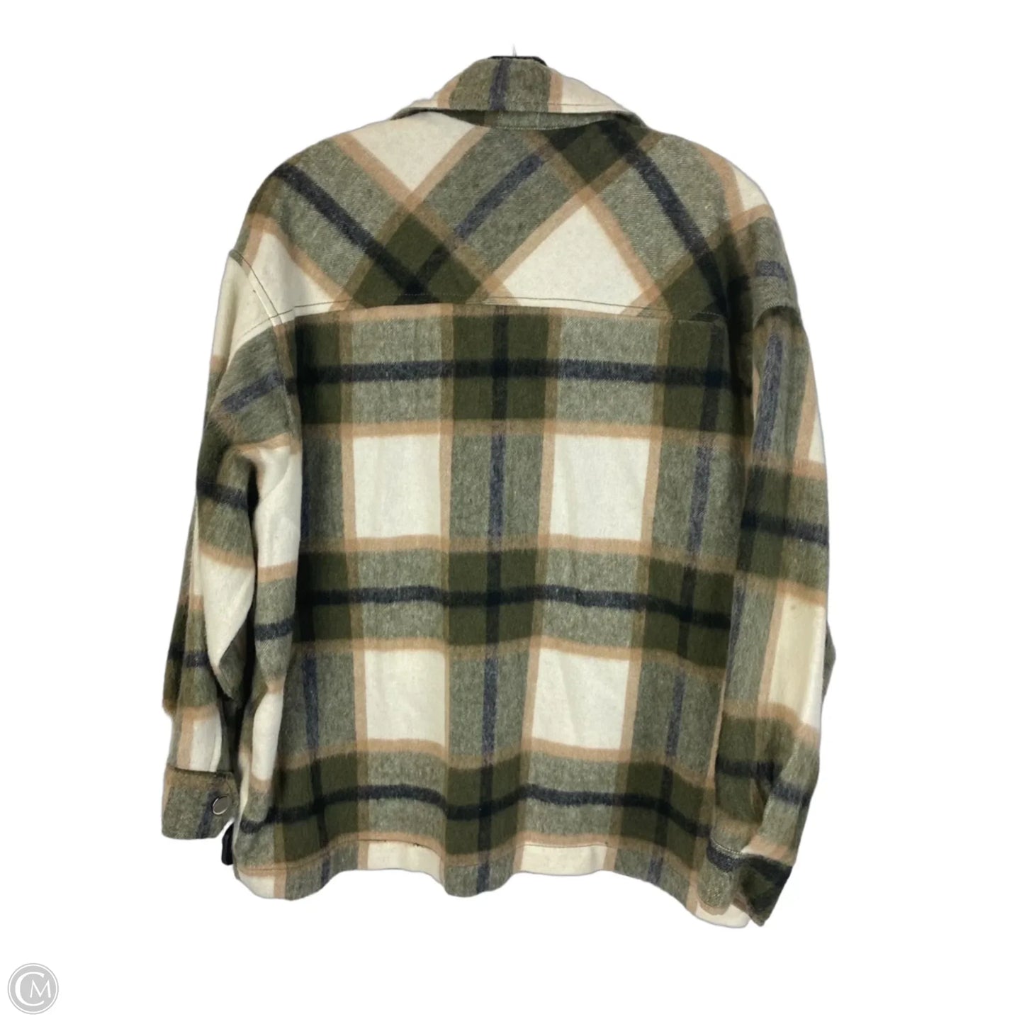 Jacket Shirt By Zara In Green, Size: S