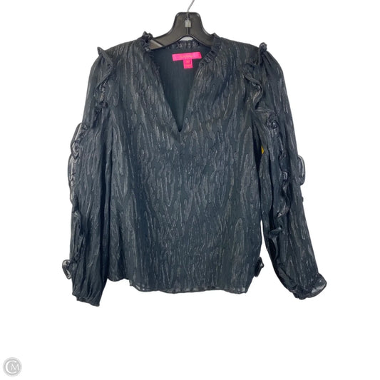 Top Long Sleeve Designer By Lilly Pulitzer In Black, Size: Xs