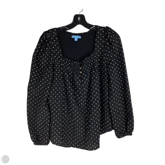 Top Long Sleeve By Draper James In Black, Size: S