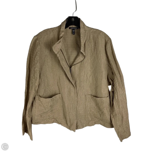 Top Long Sleeve/Jacket By Eileen Fisher In Beige, Size: S