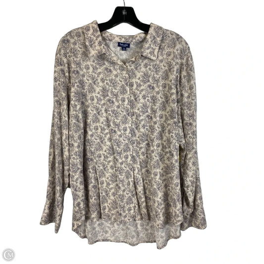 Top Long Sleeve By Splendid In Floral Print, Size: Xl