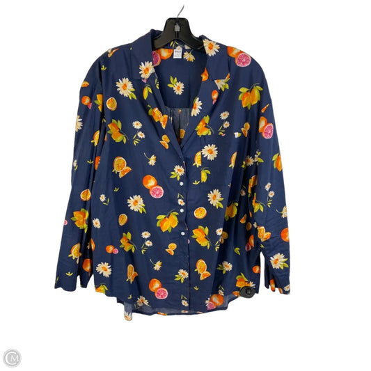 Top Long Sleeve By Old Navy In Navy, Size: L