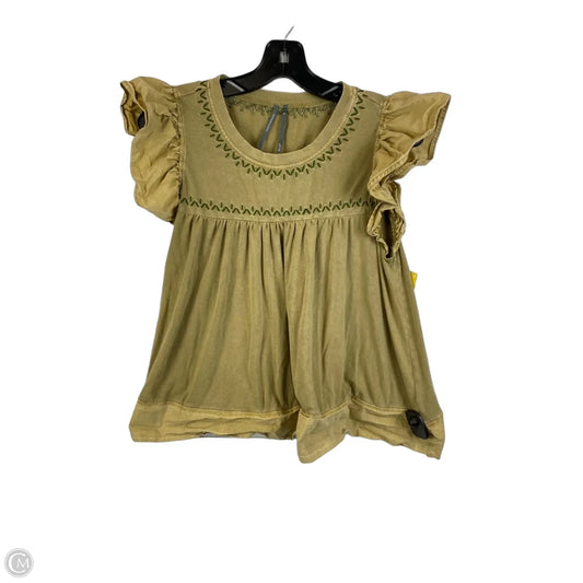 Top Short Sleeve By Anthropologie In Green, Size: M