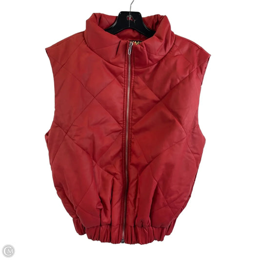 Vest Puffer & Quilted By Thml In Red, Size: S