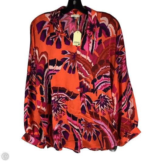 Top Long Sleeve By Jodifl In Multi-colored, Size: Xl