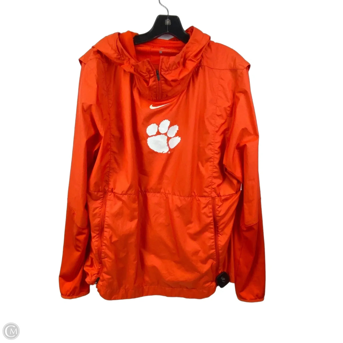 Jacket Windbreaker By Nike In Orange, Size: L