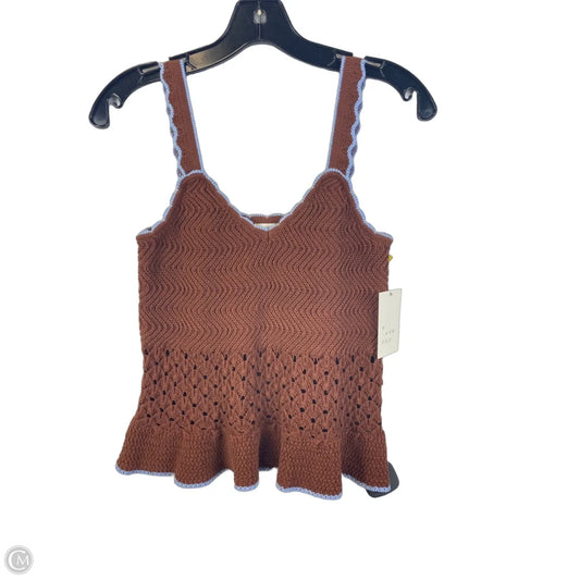 Top Sleeveless By A New Day In Brown, Size: Xs
