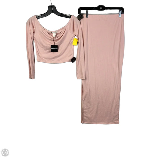 Skirt Set 2pc By Charlotte Russe In Pink, Size: M