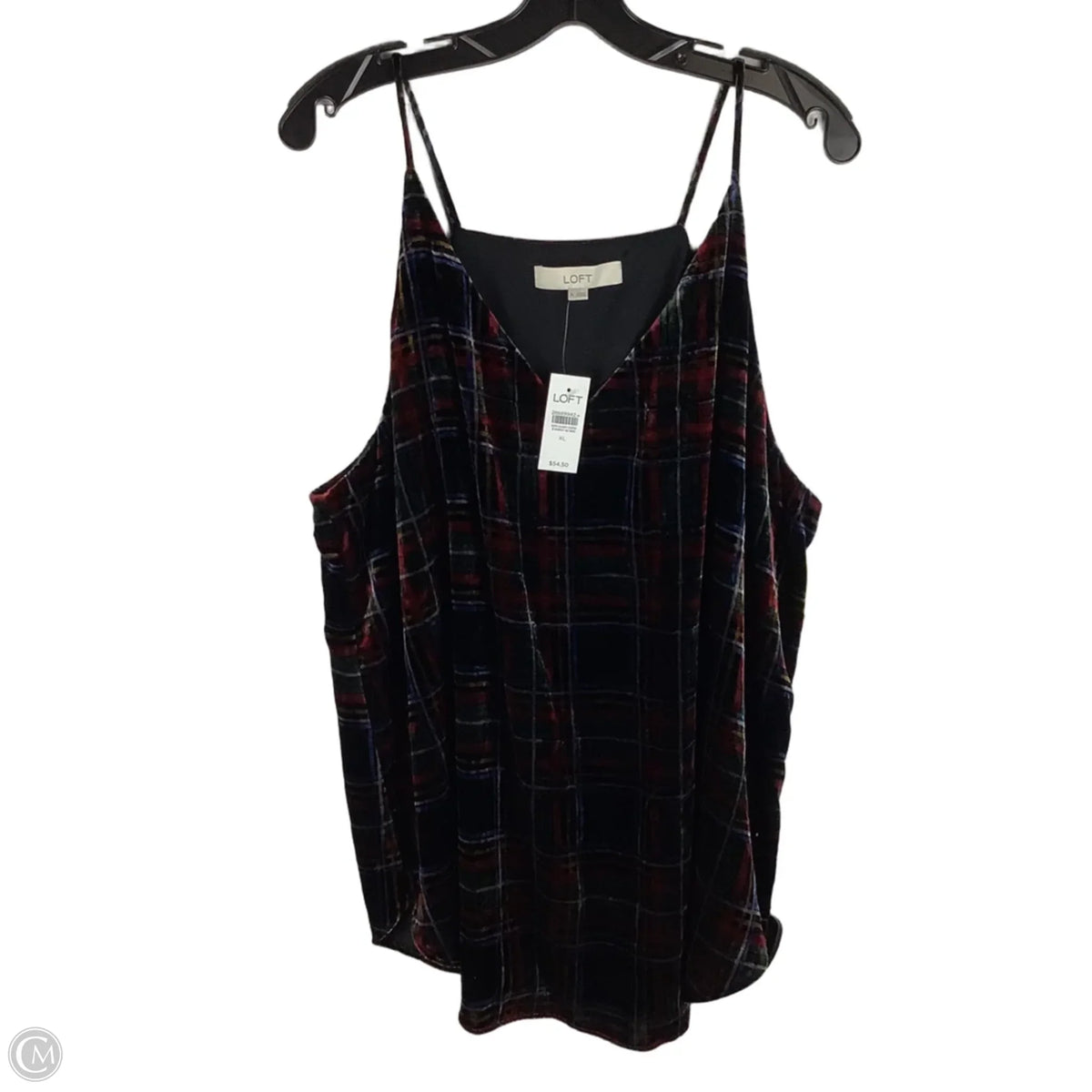 Top Sleeveless By Loft In Plaid Pattern, Size: Xl