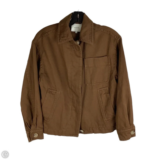 Jacket Shirt By Vince In Brown, Size: Xxs