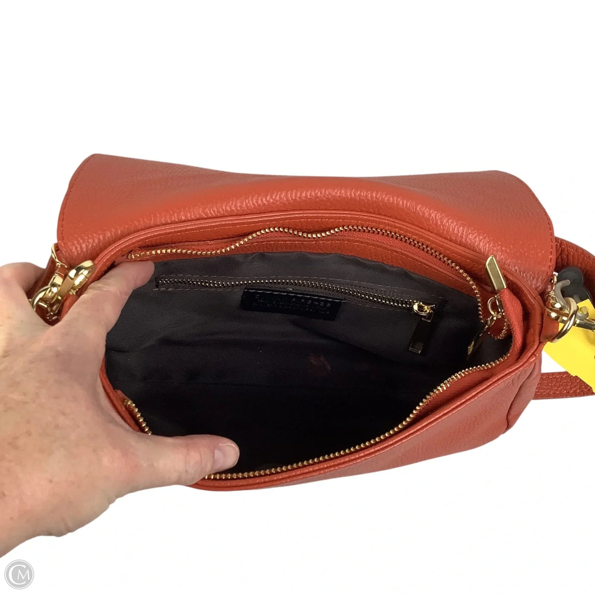 Crossbody Leather By Divina Firenze, Size: Medium