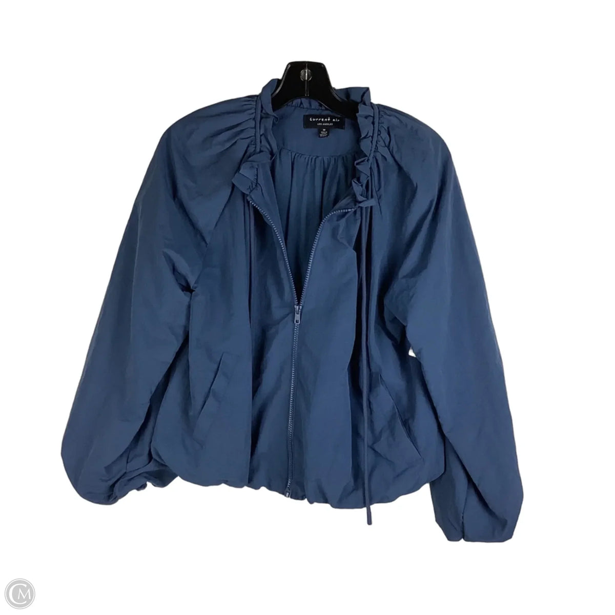 Jacket Windbreaker By Current Air In Blue, Size: M