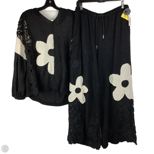 Pants Set 2pc By Davi & Dani In Black, Size: L