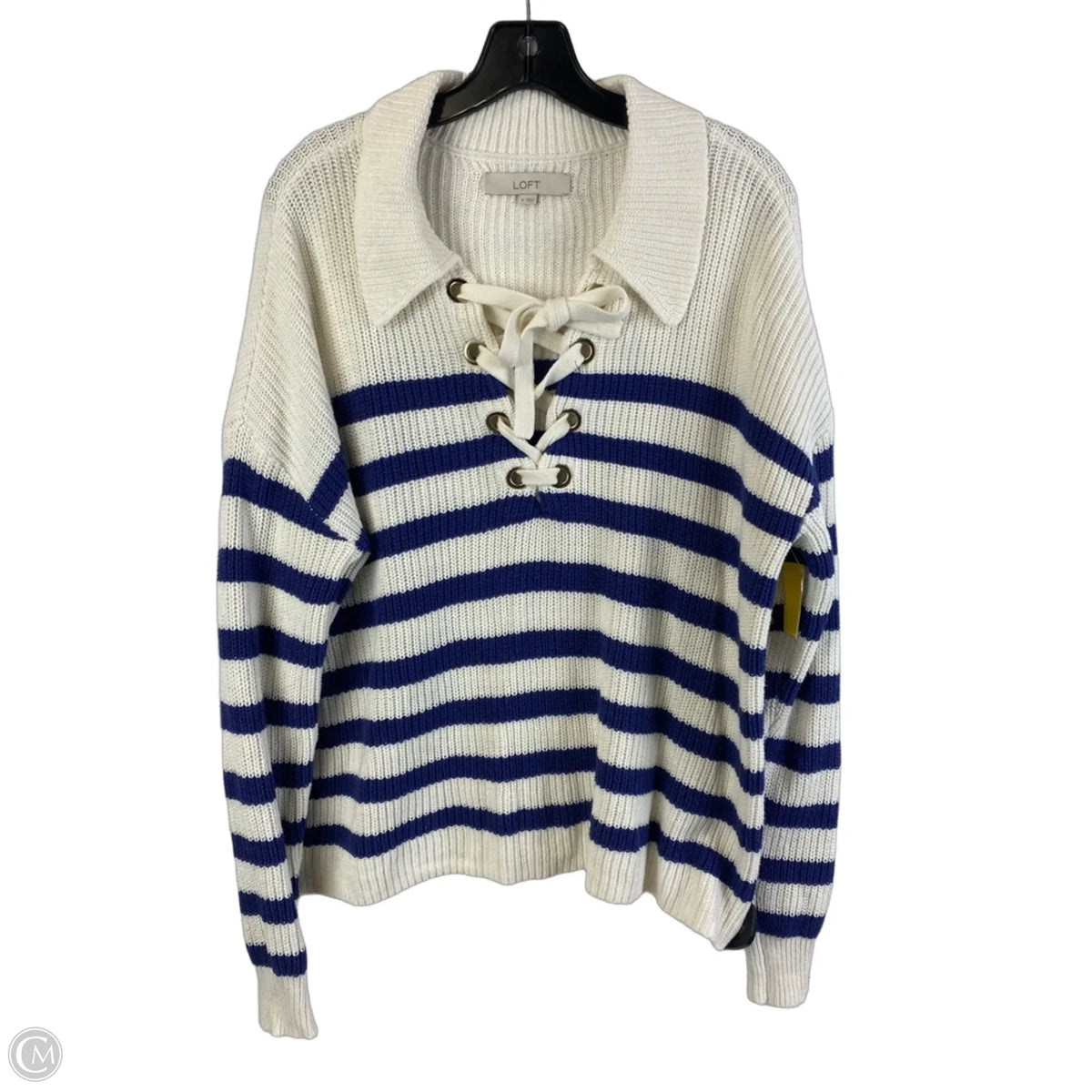 Sweater By Loft In Striped Pattern, Size: M