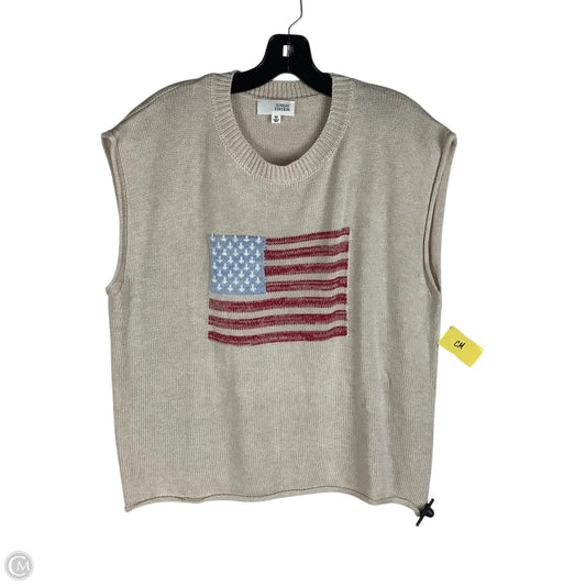 Sweater Short Sleeve By Cmc In Beige, Size: M