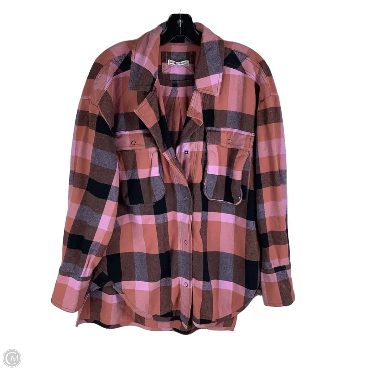 Jacket Shirt By We The Free In Plaid Pattern, Size: S