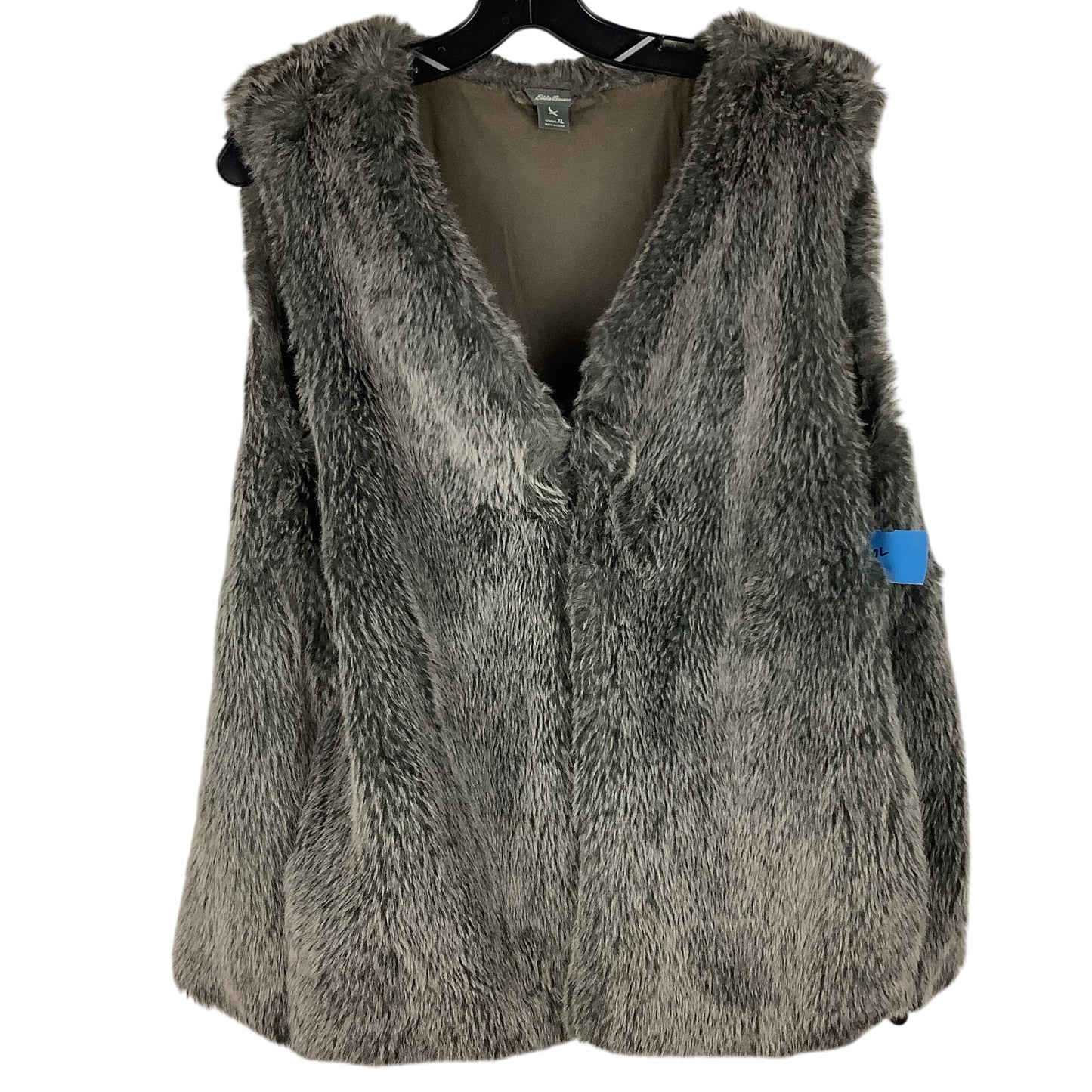 Vest Faux Fur & Sherpa By Eddie Bauer In Bronze, Size: Xl