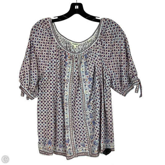 Top Short Sleeve By Max Studio In Multi-colored, Size: M