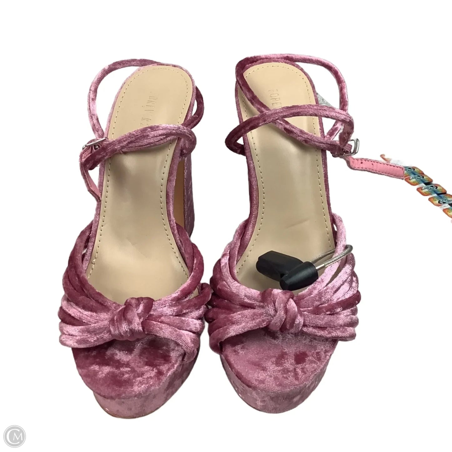 Sandals Heels Wedge By Forever 21 In Pink, Size: 6