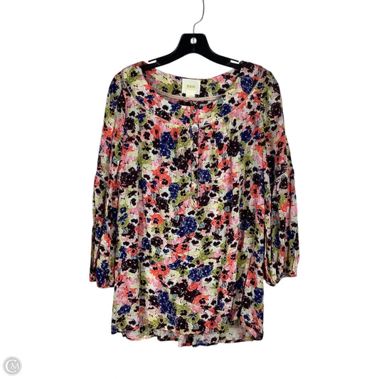 Top Long Sleeve By Maeve In Multi-colored, Size: M
